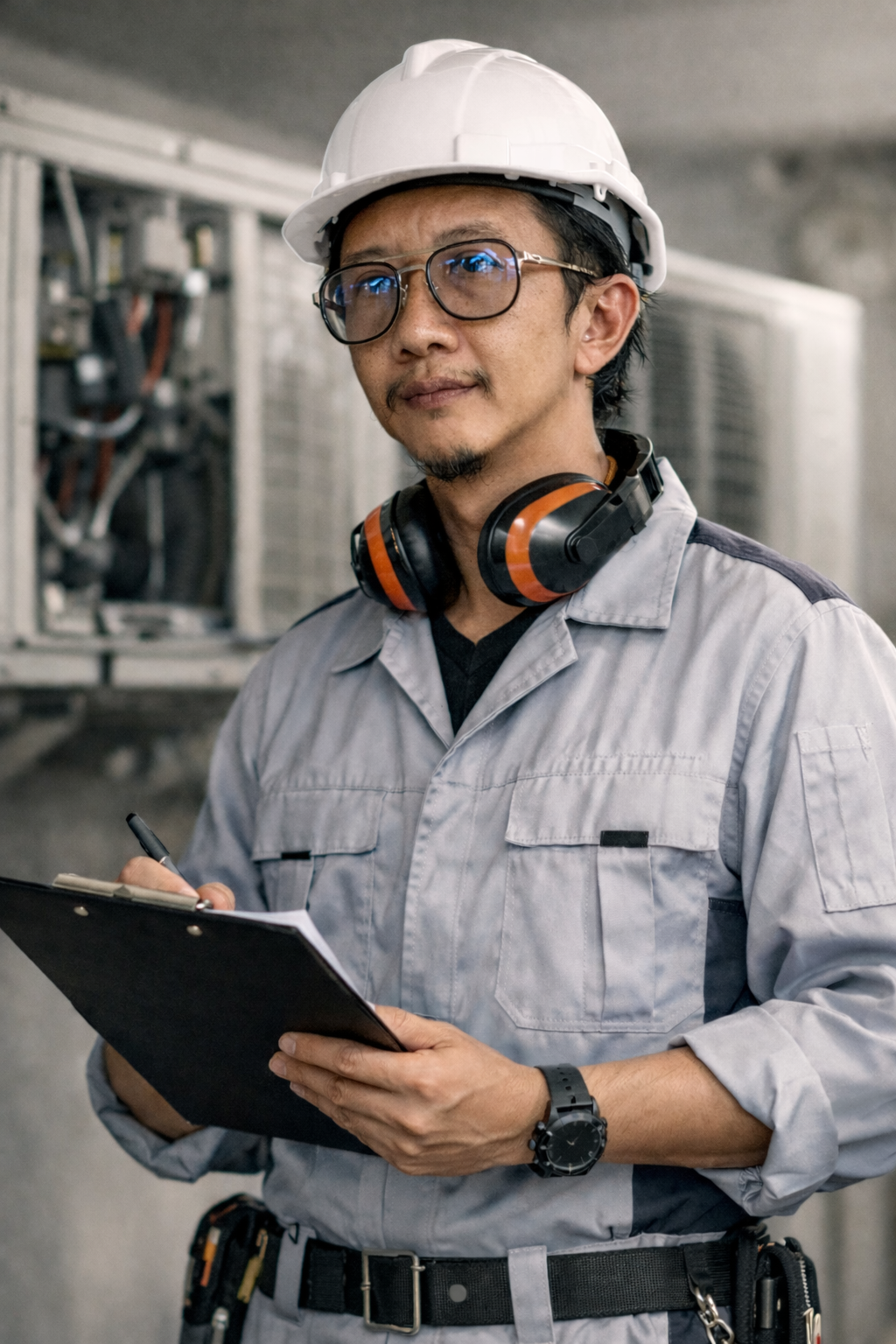 ทีมช่างตรวจสอบระบบ HVAC